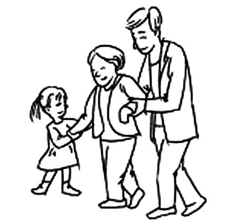 孝敬老人兒童簡(jiǎn)筆