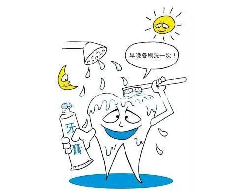 愛護牙齒主題人物簡筆