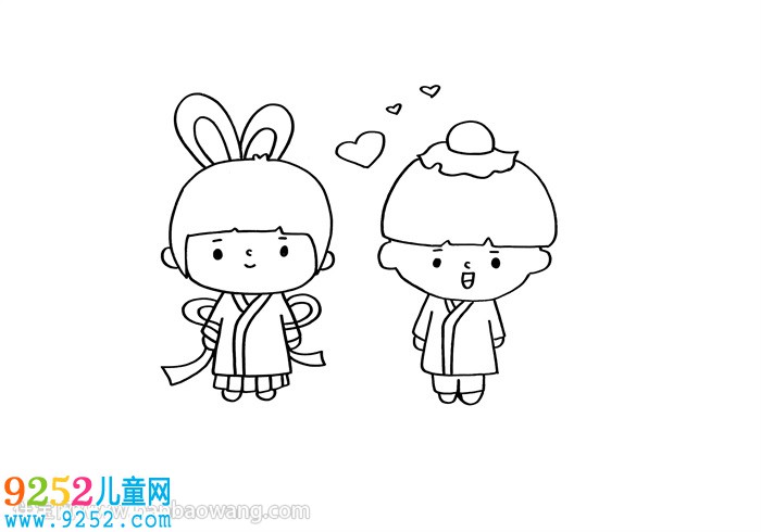 牛郎織女<a href=http://www.inspiredelm.com/jianbihua/ target=_blank class=infotextkey>簡(jiǎn)筆畫</a>教程