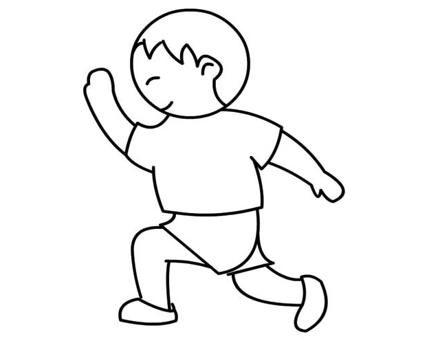 跑步運動簡筆