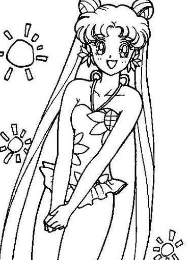 美麗的少女簡筆