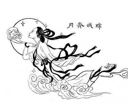 中秋節(jié)嫦娥人物簡(jiǎn)筆