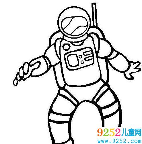 宇航員簡筆步驟及圖片