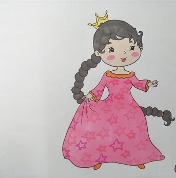 畫一個(gè)簡(jiǎn)單漂亮的公主