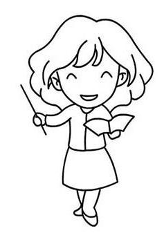 教師簡(jiǎn)筆畫圖片_教師兒童繪畫圖集