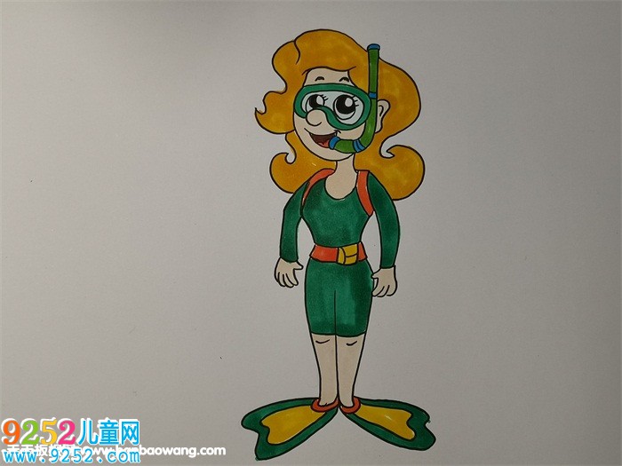 潛水員<a href=http://www.inspiredelm.com/jianbihua/ target=_blank class=infotextkey>簡筆畫</a>步驟