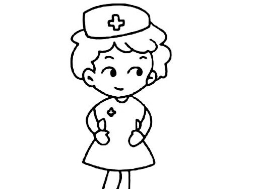 女護(hù)士人物簡(jiǎn)筆