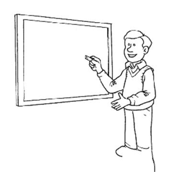 教師節(jié)簡(jiǎn)筆畫，認(rèn)真講課的男老師