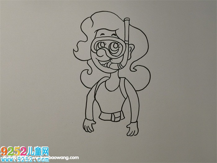 潛水員<a href=http://www.inspiredelm.com/jianbihua/ target=_blank class=infotextkey>簡筆畫</a>步驟