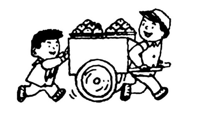 助人為樂(lè)主題人物簡(jiǎn)筆畫(huà)
