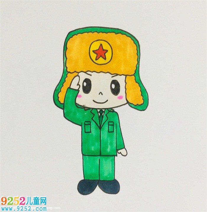 雷鋒怎么畫3年級畫的