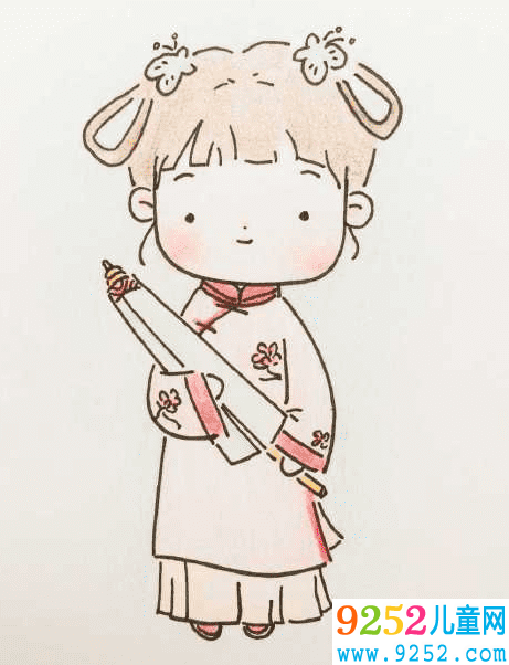 漢服小姑娘Q版簡(jiǎn)筆