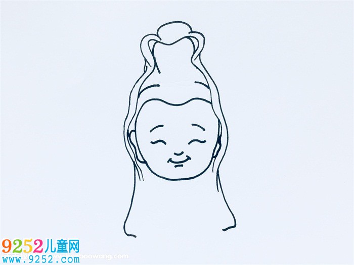 觀音菩薩<a href=http://www.inspiredelm.com/jianbihua/ target=_blank class=infotextkey>簡筆畫</a>步驟圖