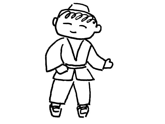 少數(shù)民族簡筆