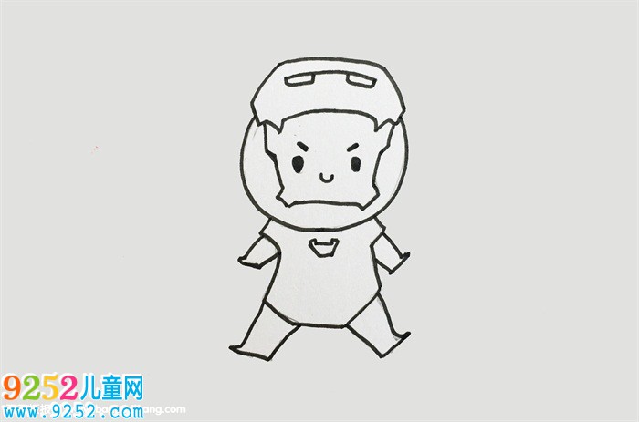 畫鋼鐵俠的步驟全身畫