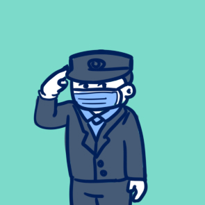 疫情前線的警察簡筆畫要怎么畫？