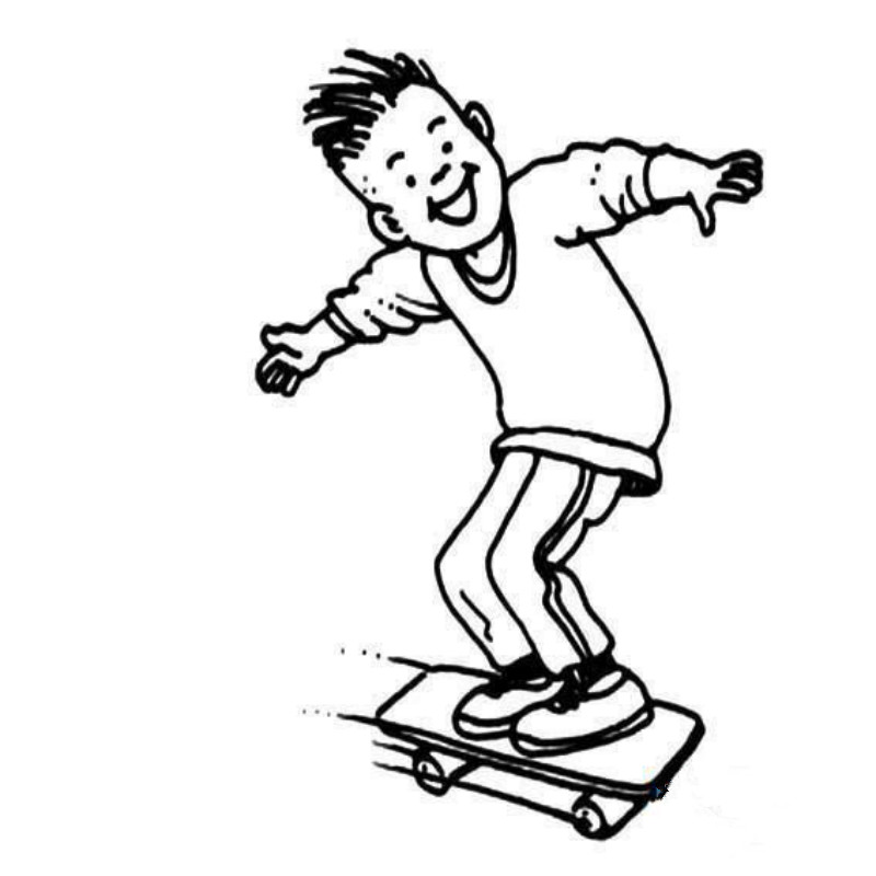 滑板少年簡(jiǎn)筆畫