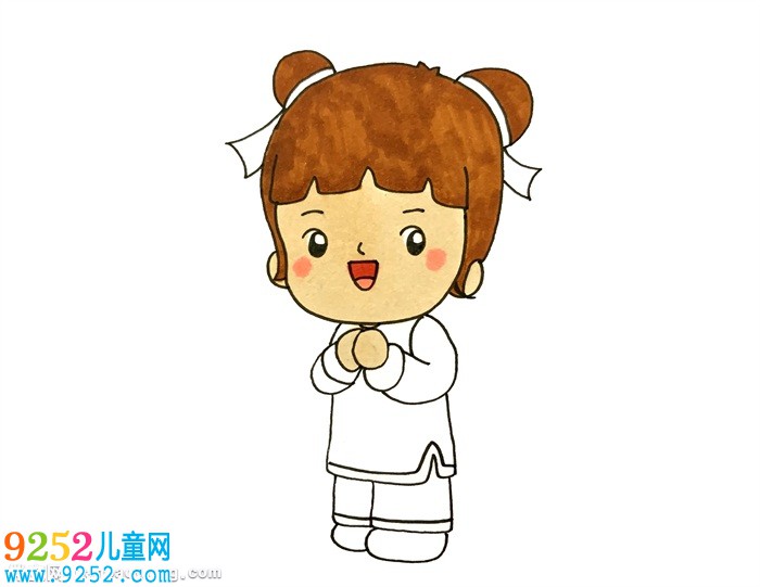 春節(jié)小孩拜年<a href=http://www.inspiredelm.com/jianbihua/ target=_blank class=infotextkey>簡筆畫</a>，中國拜年娃娃<a href=http://www.inspiredelm.com/jianbihua/ target=_blank class=infotextkey>簡筆畫</a>