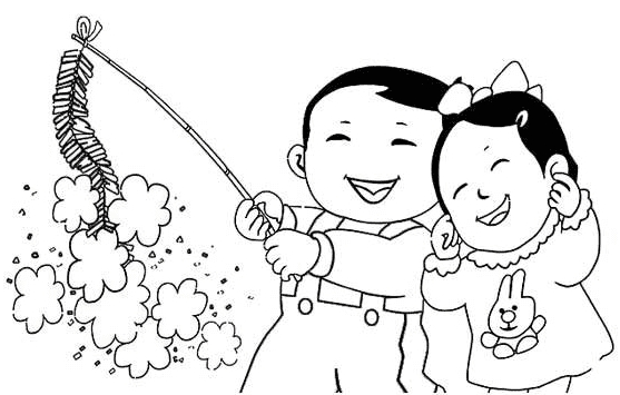 過(guò)新年人物簡(jiǎn)筆畫(huà)