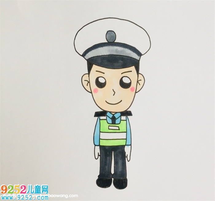 交警怎么畫