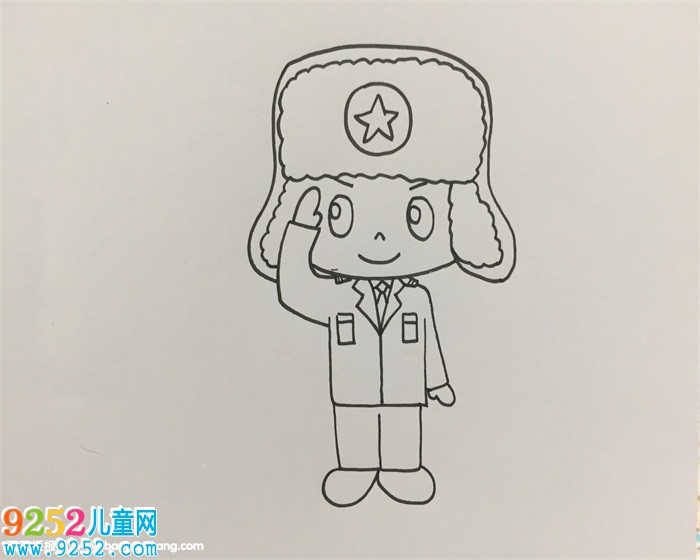 雷鋒怎么畫3年級畫的
