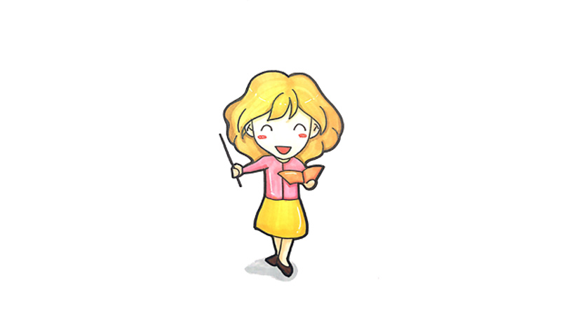 英語(yǔ)老師怎么畫