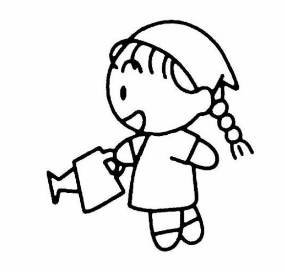 愛勞動的孩子簡筆畫圖片_愛勞動的孩子兒童繪畫圖集