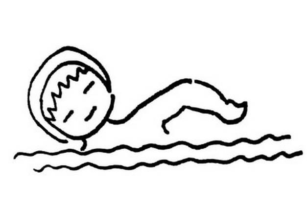夏天游泳的人簡(jiǎn)筆畫(huà)