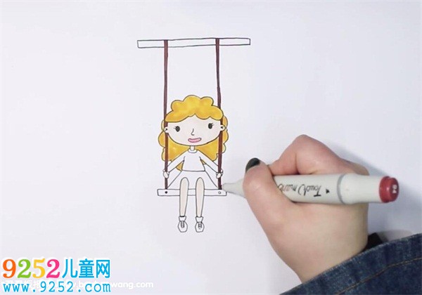蕩秋千的小女孩<a href=http://www.inspiredelm.com/jianbihua/ target=_blank class=infotextkey>簡(jiǎn)筆畫</a>