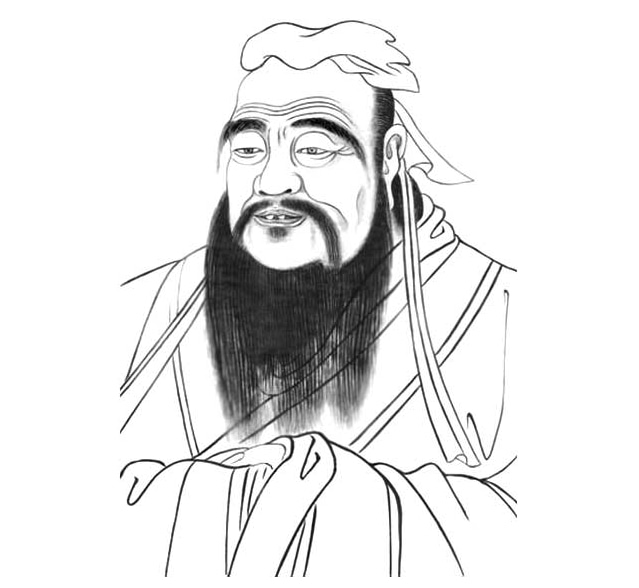 孔子人物形象簡筆