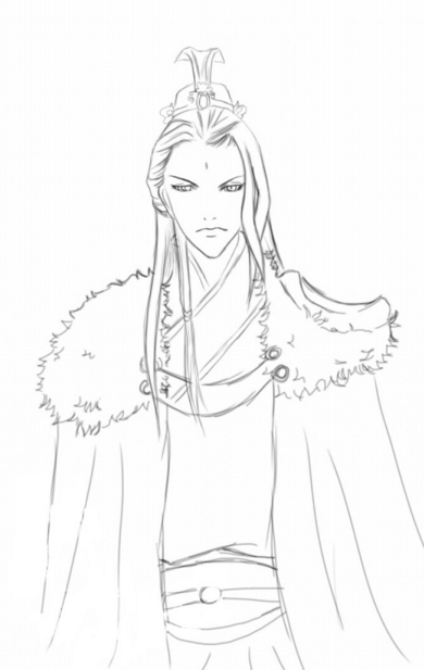 古風(fēng)人物簡(jiǎn)筆畫(huà)，傲嬌的男子
