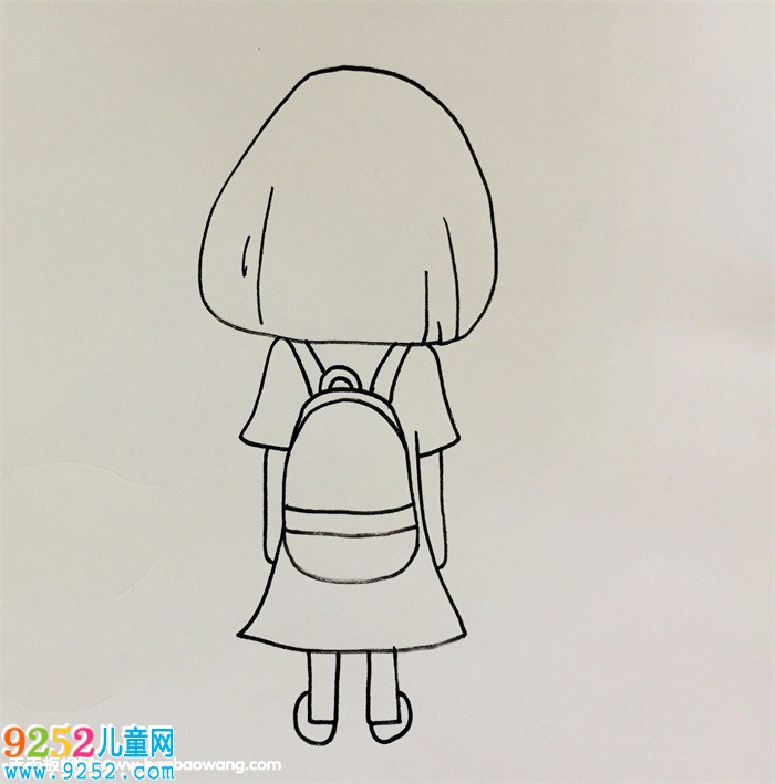 女孩和貓背影<a href=http://www.inspiredelm.com/jianbihua/ target=_blank class=infotextkey>簡筆畫</a>