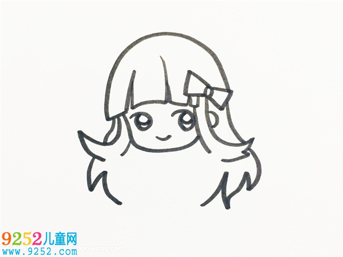 長(zhǎng)發(fā)女孩<a href=http://www.inspiredelm.com/jianbihua/ target=_blank class=infotextkey>簡(jiǎn)筆畫</a>步驟