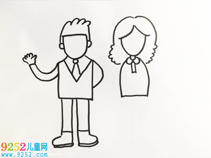爸爸媽媽怎么畫(huà)