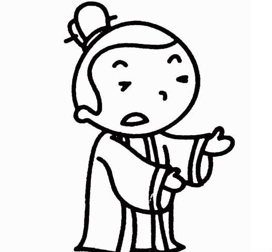 古裝的帥哥簡(jiǎn)筆