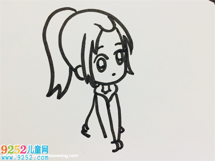 馬尾女生側(cè)面<a href=http://www.inspiredelm.com/jianbihua/ target=_blank class=infotextkey>簡筆畫</a>