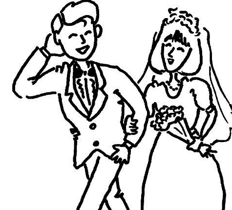 婚紗照人物簡筆