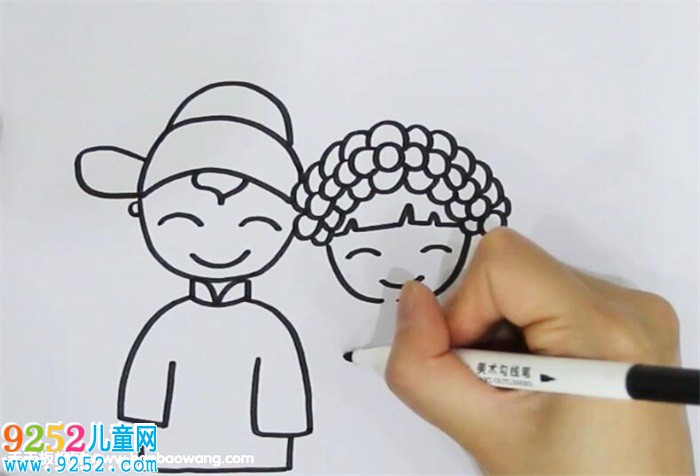 古代新郎新娘<a href=http://www.inspiredelm.com/jianbihua/ target=_blank class=infotextkey>簡筆畫</a>