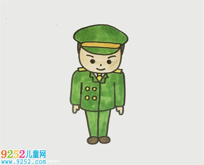 軍人怎么畫