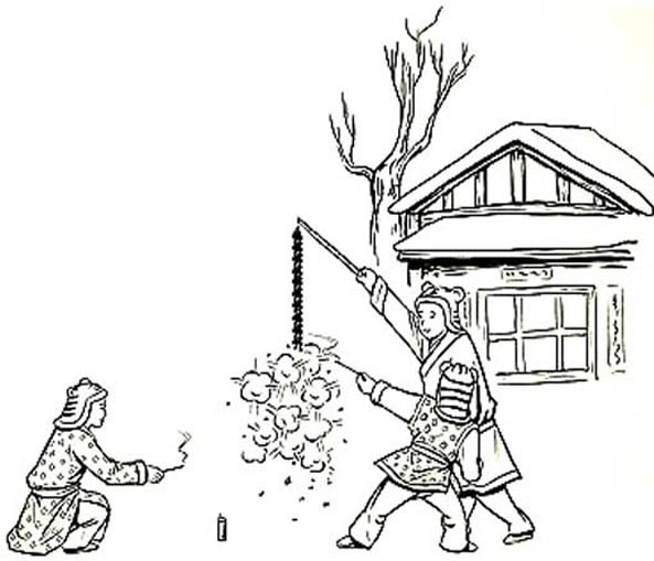春節(jié)拜年人物簡筆