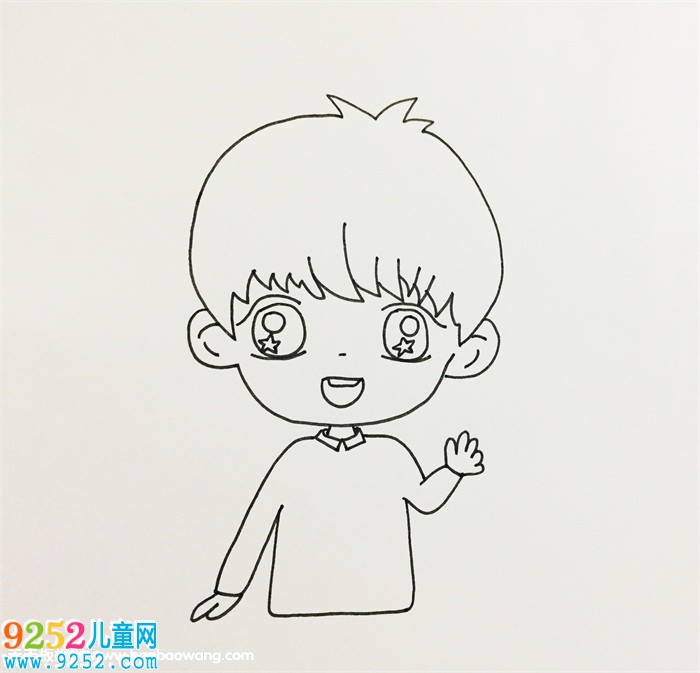 q版王源<a href=http://www.inspiredelm.com/jianbihua/ target=_blank class=infotextkey>簡(jiǎn)筆畫(huà)</a>教程