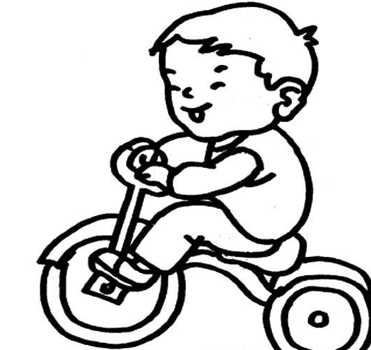 騎自行車的人物簡筆