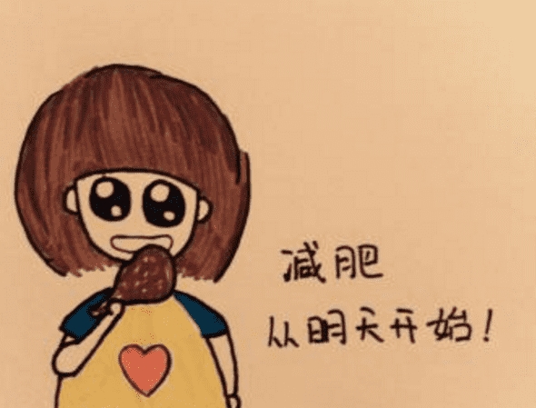 減肥少女人物簡筆畫