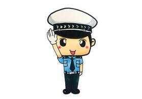 交通警察叔叔怎么畫？