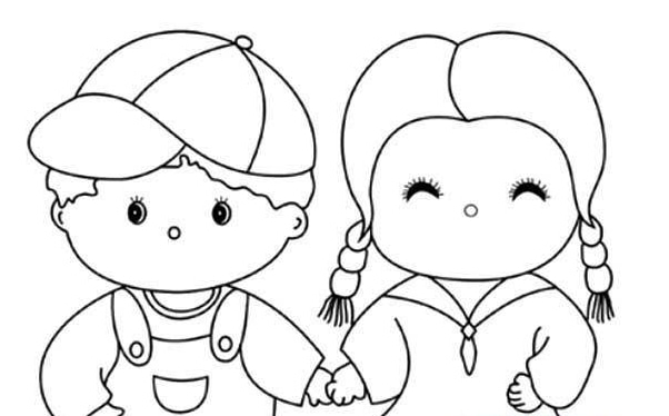 兩個(gè)好朋友人物簡(jiǎn)筆