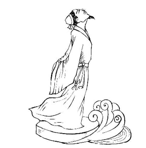 愛(ài)國(guó)詩(shī)人屈原簡(jiǎn)筆畫(huà)圖片
