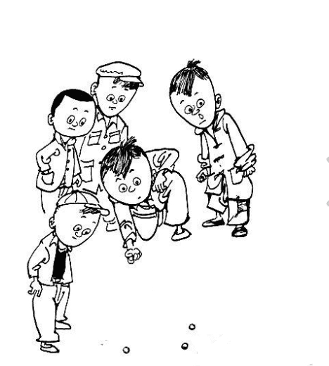童年的游戲人物簡筆畫