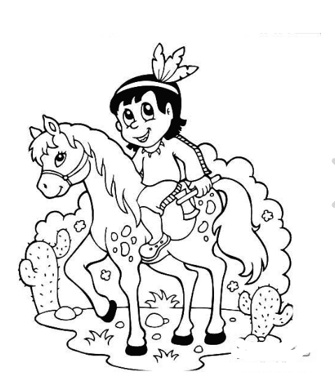 騎馬的人物簡筆