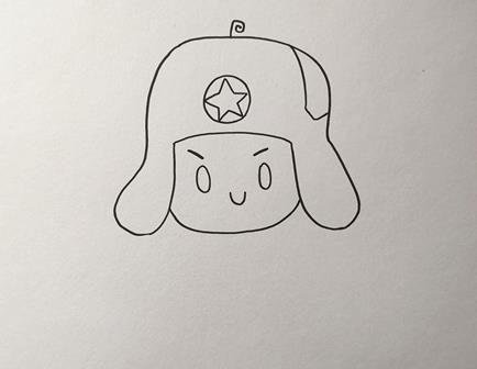 捧著愛心的雷鋒簡筆