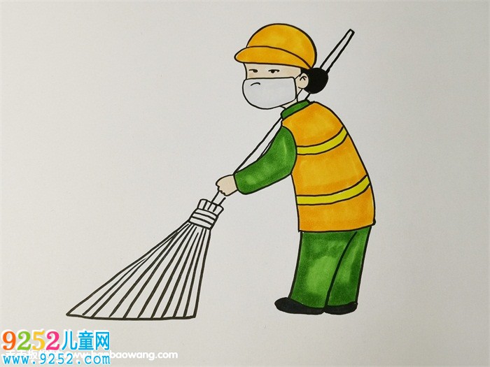 環(huán)衛(wèi)工人<a href=http://www.inspiredelm.com/jianbihua/ target=_blank class=infotextkey>簡筆畫</a>有顏色